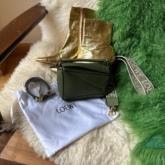 Faux Leather Mini Puzzle Bag - Picture 5 of 7